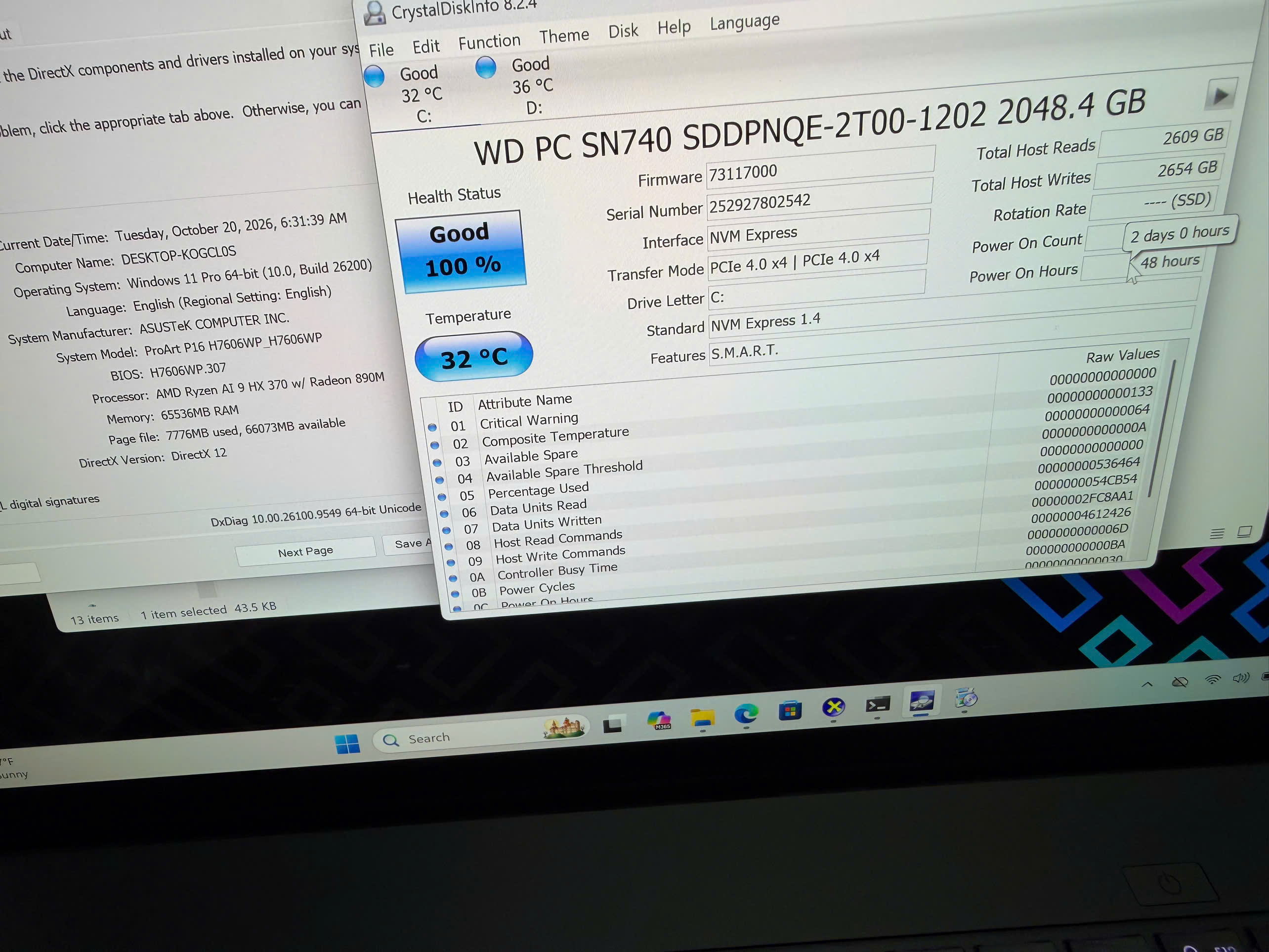 Asus Proart P16 H7606wp 13